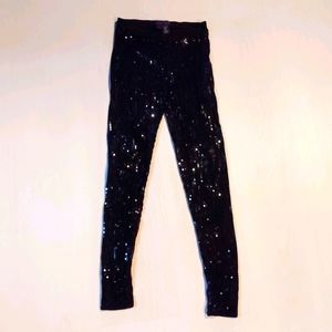 F21 Black Sequin Leggings